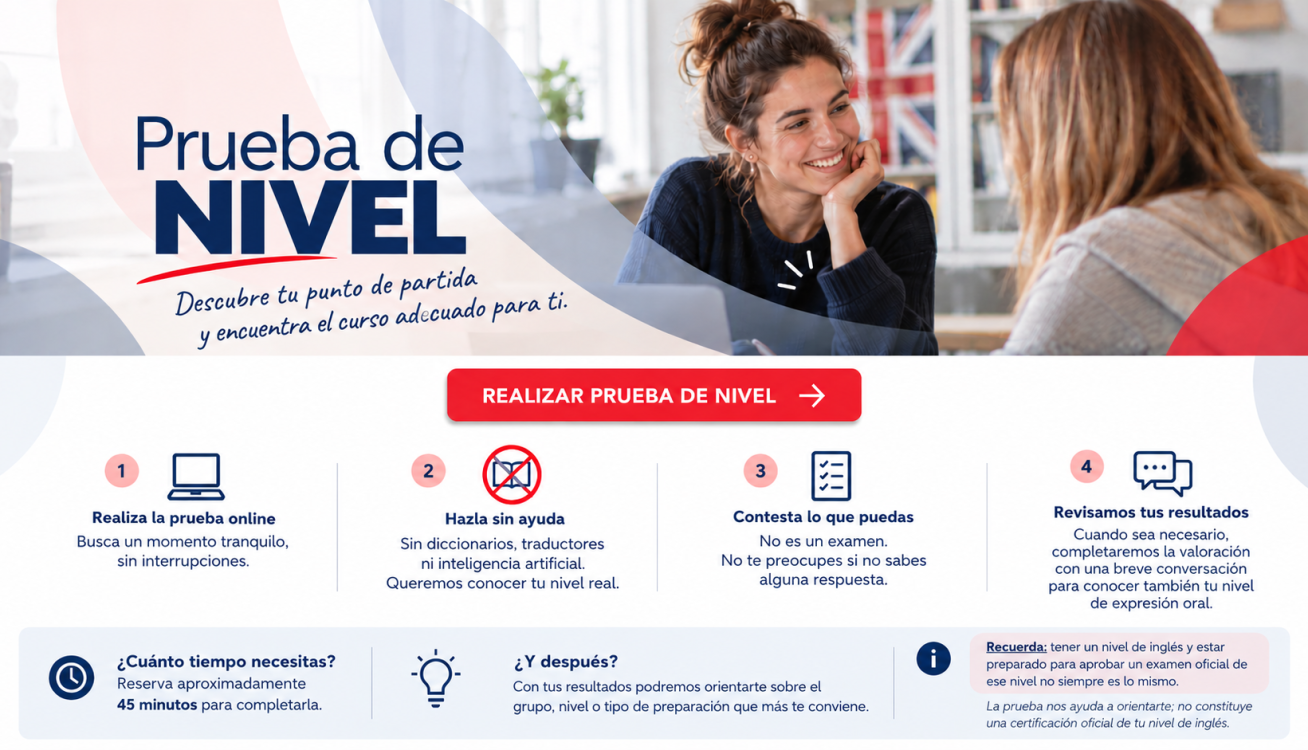 Modern English Level Test Landing Page